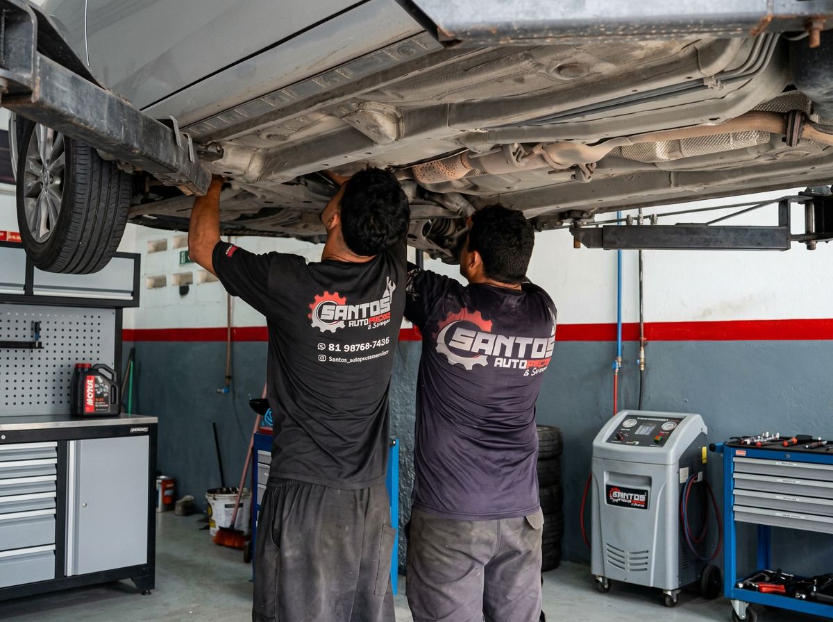Equipe Santos Autopeças trabalhando